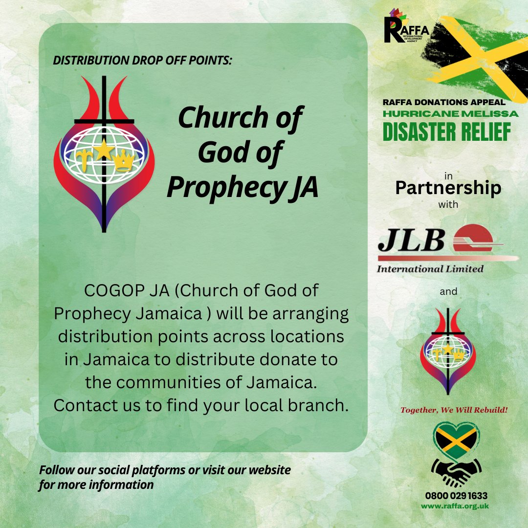RaffaWorldwide's tweet photo. For more information go to:
https://t.co/BfjPElwIKq

#CommunitySupport #raffaprojects #HurricaneMelissa #Pray4Jamaica #ReliefAppeal #blackfamilies #FaithInAction #HelpRebuildLives #DisasterRelief #sickelcellawareness #RAFFAprojects #theangelaclarkebem #iamace #iamacenbc https://t.co/lmCc3inXwH