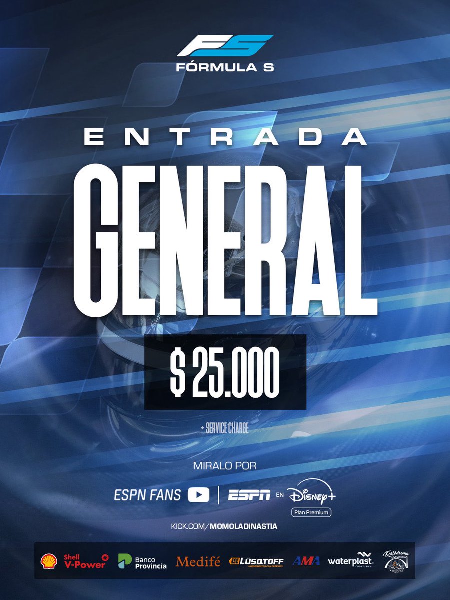 FormulaStreamer's tweet image. El 24 de Noviembre se viene la tercer carrera de la Formula S en el Kartodromo y VOS podes ir a verla en vivo!

A través del link en la descripción podes comprar tu entrada, ya sea solo ir a ver las carreras con la entrada general, o disfrutar de una experiencia VIP en el…