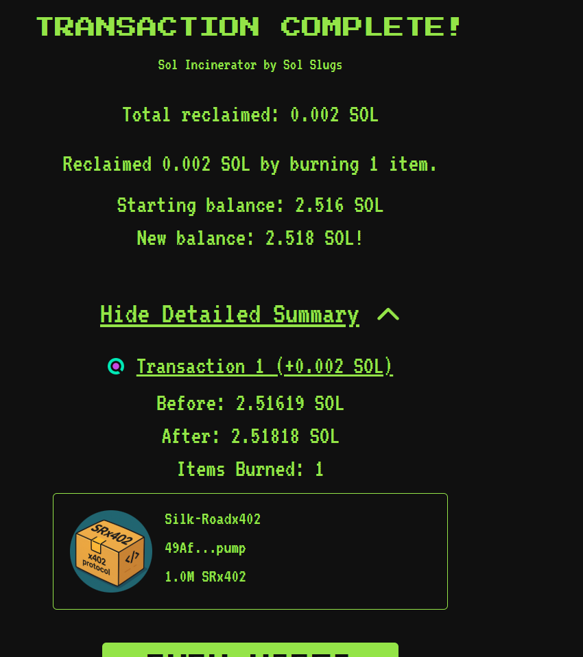more burns, totalling 8.9% supply burned.

$SRx402
