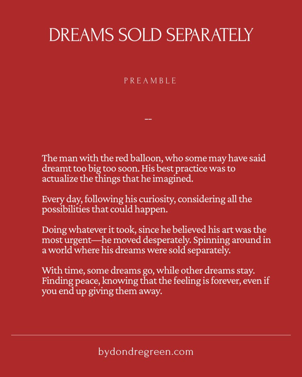 dondreg's tweet image. released a 500 piece limited edition puzzle 🎈🧩 housed in a collectible printed tin. 

 ‘dreams sold separately’— gets your today. 

a percent of proceeds will go to hurricane melissa relief in jamaica 🇯🇲.
〰️
bydondregreen.com