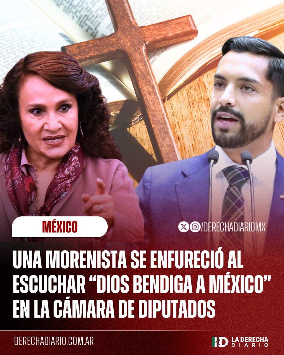 DerechaDiarioMX's tweet image. 🇲🇽 | MORENA TIENE AL CHAMUCO DENTRO: La morenista Dolores Padierna se enfureció al escuchar al diputado Francisco Javier Farías decir &quot;Dios bendiga a México&quot; en la Cámara de Diputados y lo atacó verbalmente con agresividad causando un escándalo en la sala.