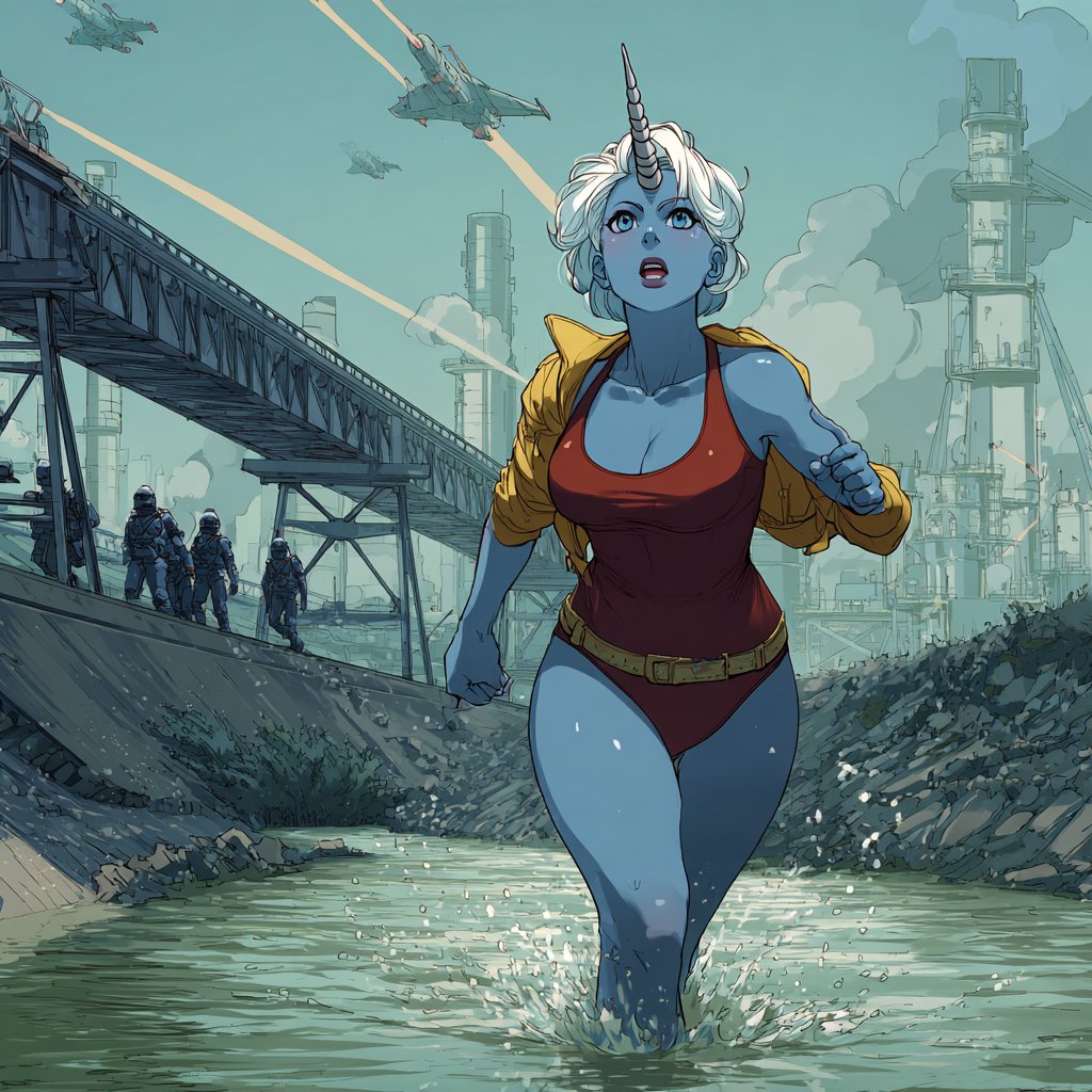 JohnSmith_EiS's tweet photo. Queen Chiekes on the run. From my space opera concept.
#AIart #scifi #scifiart #sciencefiction #spaceopera #BlueOni #alien #midjourney #midjourneyart #AIイラスト https://t.co/0X3gKLUbud