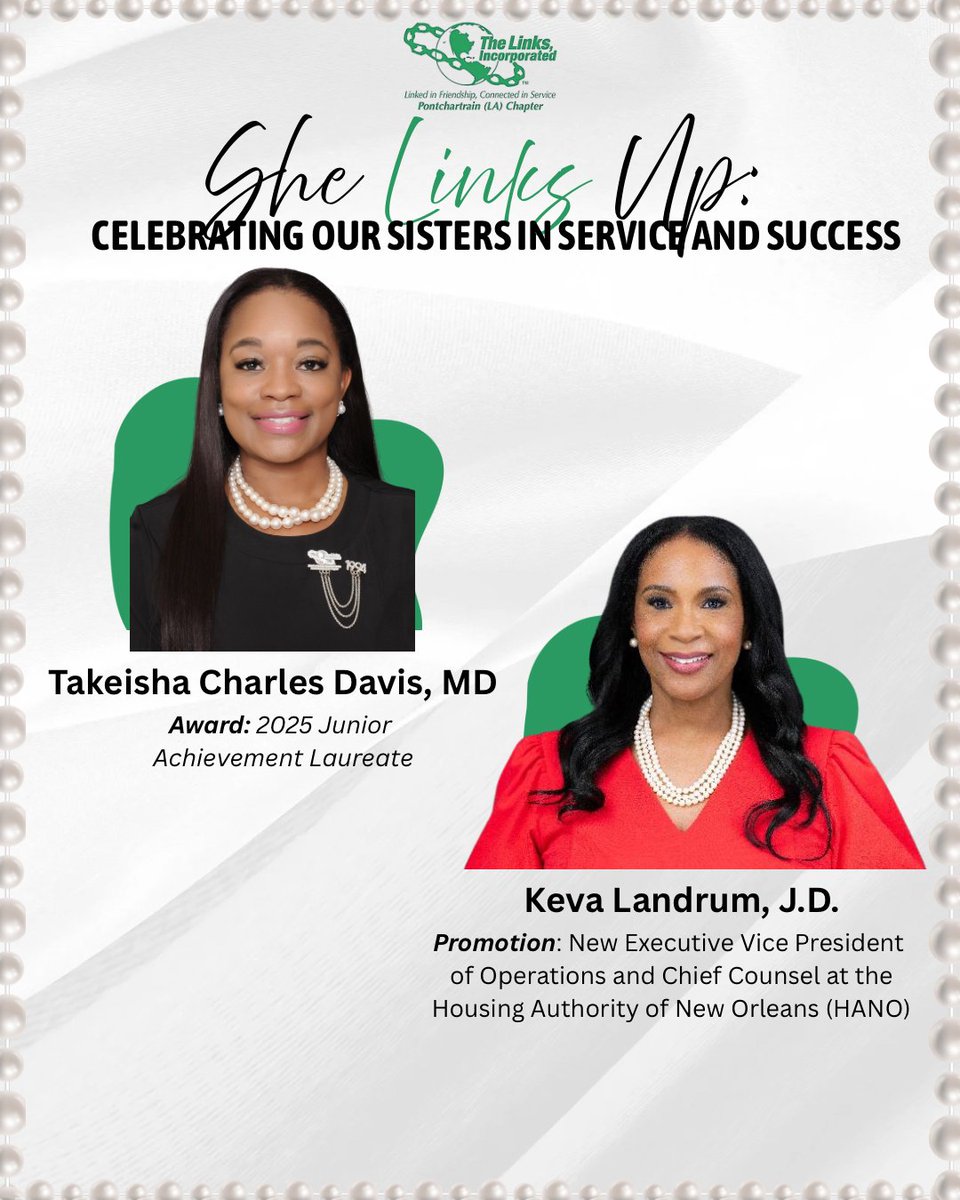 PCLinksInc's tweet image. #SheLinksUp is our new series celebrating sisters who rise, lead, and inspire.  We proudly honor Links Gina Swanson, Terrahney Wilson, Keva Landrum, Takeisha Charles Davis and Tonia Moore on their recent promotions and honors!