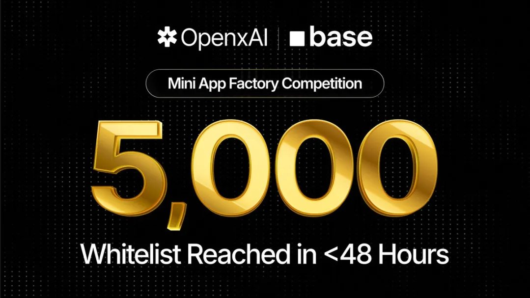 CaravelaCrypto's tweet image. A waitlist para a BASE Mini App Factory da OpenxAI, foi um sucesso... Com mais de 5.000 inscrições em menos de 48h

Os primeiros 1.000 vão receber um NFT Genesis que dará benefícios. 

O link para a waitlist é este: …p-factory.marketplace.openxai.network/waitlist

A Mini App Factory vai revolucionar a…