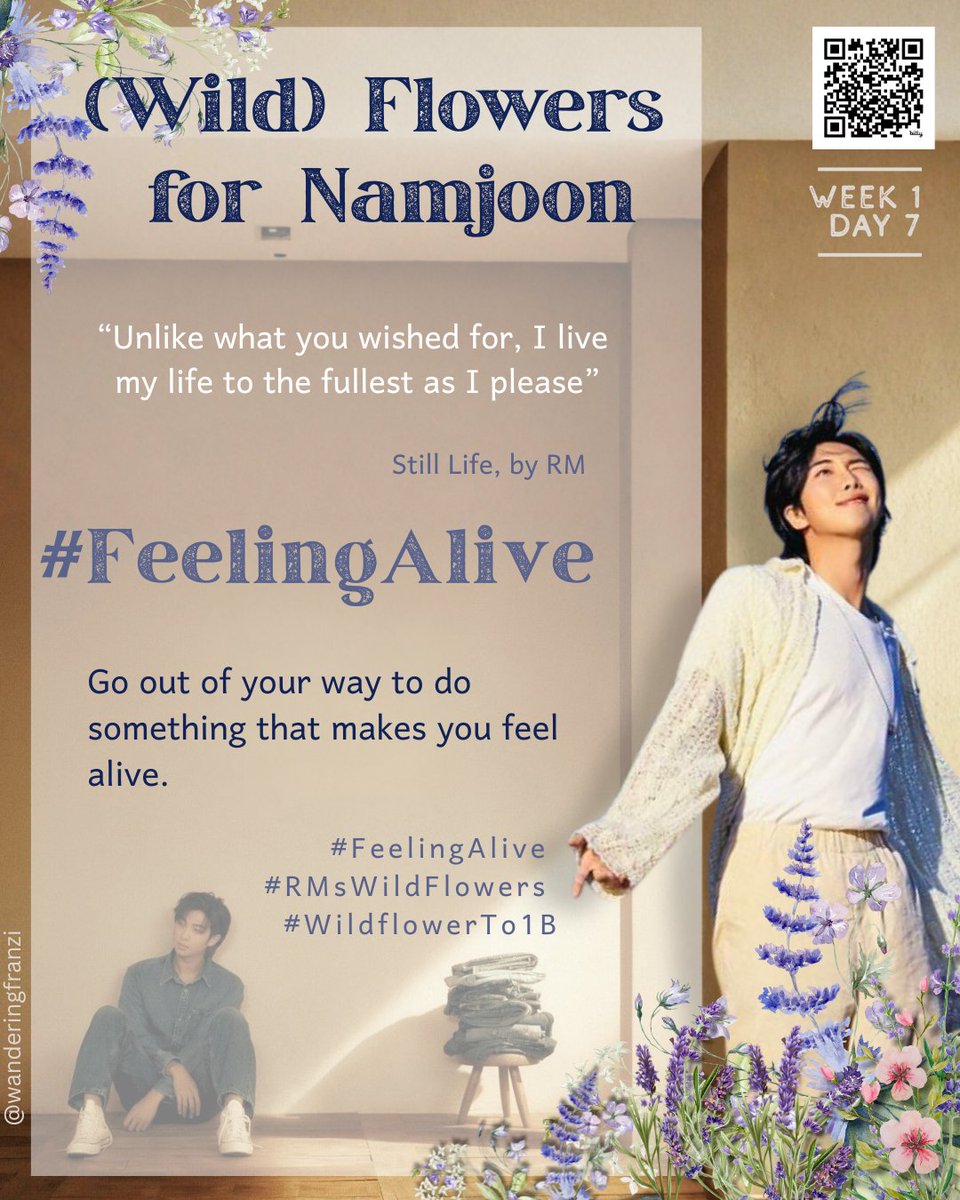 galaxiasjoon's tweet image. Such cool outfits!

For our final day this week, reply/QRT + share what you did &amp;amp; a Still Life lyric.

Scan the QR code for access to our fun playlists to match your mood &amp;amp; help you stream.

#FeelingAlive
#RMsWildFlowers
#WildFlowerto1B