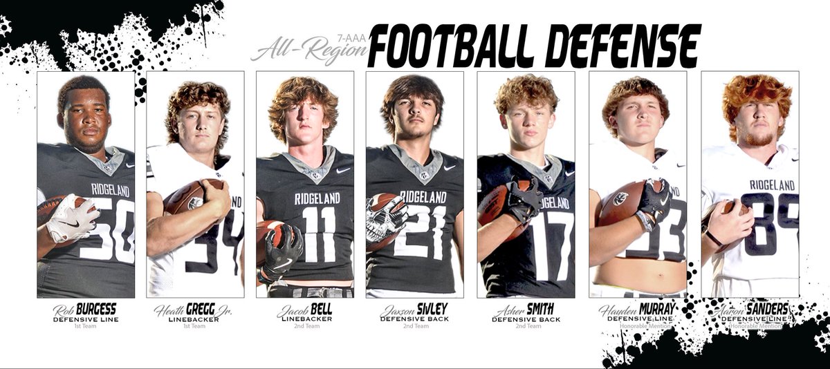 Congrats to these Panthers that were named to the 7-AAA All-Region Football Team. <a href="/NwGaFootball/">NwGa Football</a> <a href="/RecruitGeorgia/">Recruit Georgia</a> <a href="/RidgelandVideo/">Ridgeland Video</a>