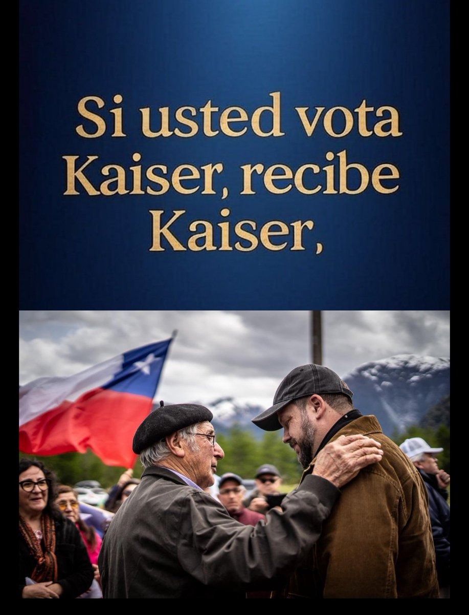 Yo voto simple. No quiero
-un mojigato
-ni traidor
-ni mentiroso
-ni voleteretas
-ni vendido 
-ni globalista
Sólo queda Kaiser 🇨🇱🇨🇱