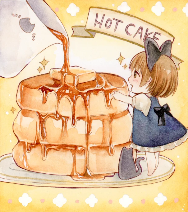 展示会に出す子です ✧*。夢みるホットケーキ✧*。 #お菓子なキャラ展