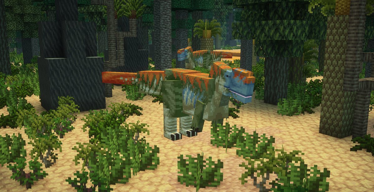 PrehistFaunaMod's tweet image. Yangchuanosaurus is in! These are by far the largest theropod of Shaximiao, and can be found in all Shaximiao biomes! This screenshot is in the Shaximiao Dry Forest, an upper Shaximiao biome!

#Minecraft #minecraftmodding #dinosaur #paleoart