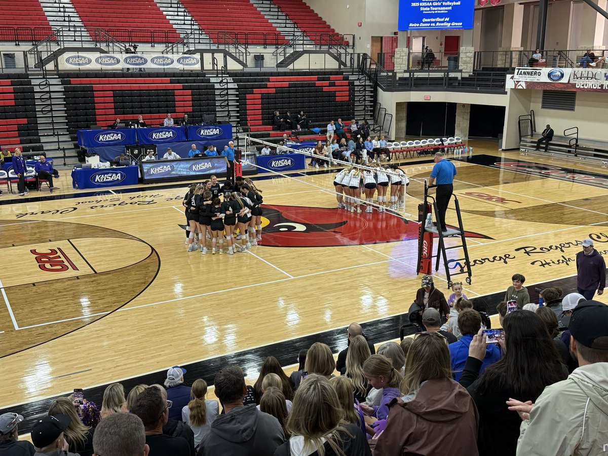 .<a href="/BGPurpleVolley/">BGHS Volleyball</a> is about to take on Notre Dame Academy in the Elite Eight of the state volleyball tournament!

Follow this 🧵 for updates

Go Lady Purples!