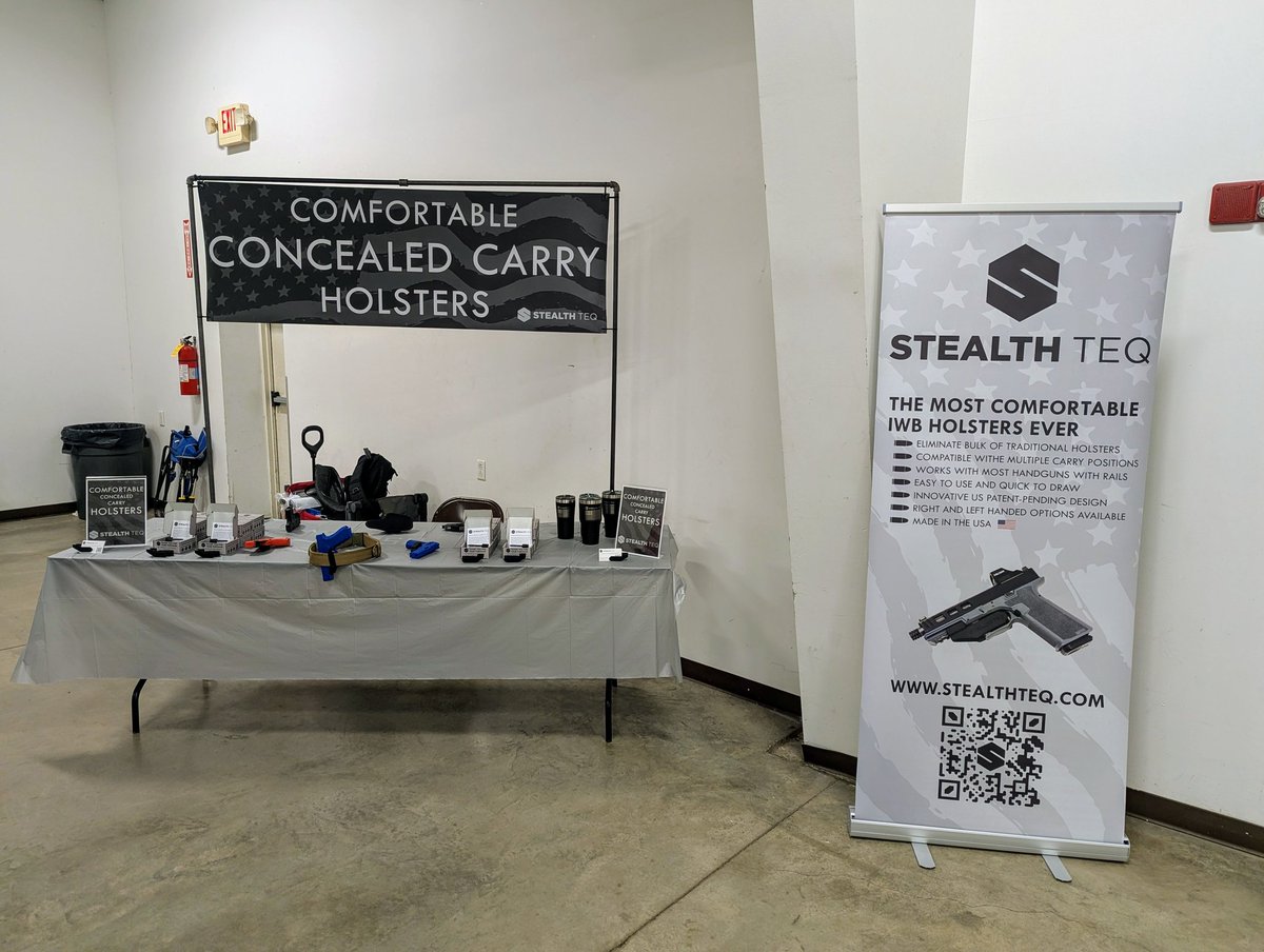 StealthTeq's tweet image. 🚨 Stealth Teq is hitting the Hawkeye Downs Gun Show TONIGHT and TOMORROW ONLY! Come check out our cutting-edge holsters for ultimate concealment and performance. #StealthTeq #GunShow #CedarRapids