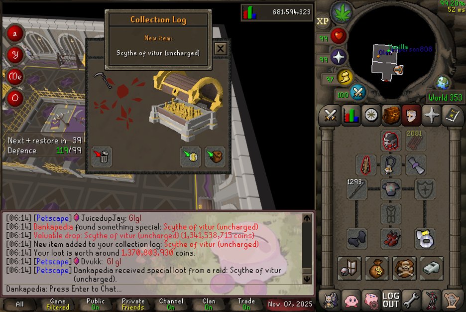 bro 7 kc scythe for first tob purple is crazy lmao