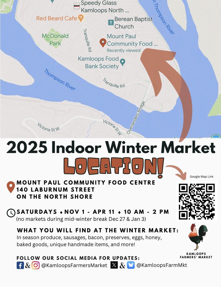 Peak season wasn’t long ago=local options are still pretty diverse. EG can find 🌶️ &amp;  🍅 at mkt, + 🧅 🥕 🥔&amp; more.

Mkt is 10 AM - 2 PM Sat at Mount Paul CFC, 140 Laburnum St, Nov 1-Apr 11. No mkts Dec 27 &amp; Jan 3.

Come by transit, cycling, walking, or car!

Come support local!