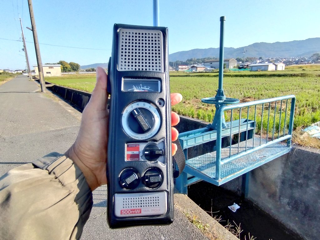 朝の農道散歩運用📡
石垣島から飛来
とうきょう13131/JR6局　55/55

交信後しばらくワッチ
13131局の｢代わりましょうか❓｣の声が漏れ聞こえた👂
傍に他局がいるのか❓と待ち構え　ワクワク😊
来た～🙌
待てば海路の日和あり
よこはまA29/JR6局　55/55

各局様ありがとうございました🙇‍♂️