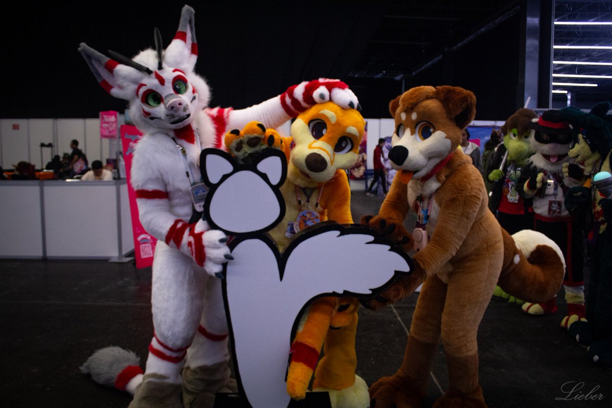 Happy #fursuitfriday ! Had a great time this year at #confuror2025 drawing, meeting friends and suiting! 

And a huge huge thanks to <a href="/LoupinLieber/">Loupin Lieber</a> who took some absolutely gorgeous pics for us!

Was so fun running around with <a href="/ChurroShiba/">Churro (🐉)</a> and <a href="/drito04/">Drito</a>  ^^