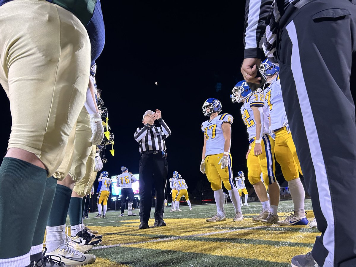 brandon_berg's tweet image. Tonight I’m in Schofield for an 8-player football state semifinal as McDonell faces Lena/Saint Thomas Aquinas. Winner advances to next Saturday’s state title game. Titans won toss and will receive.