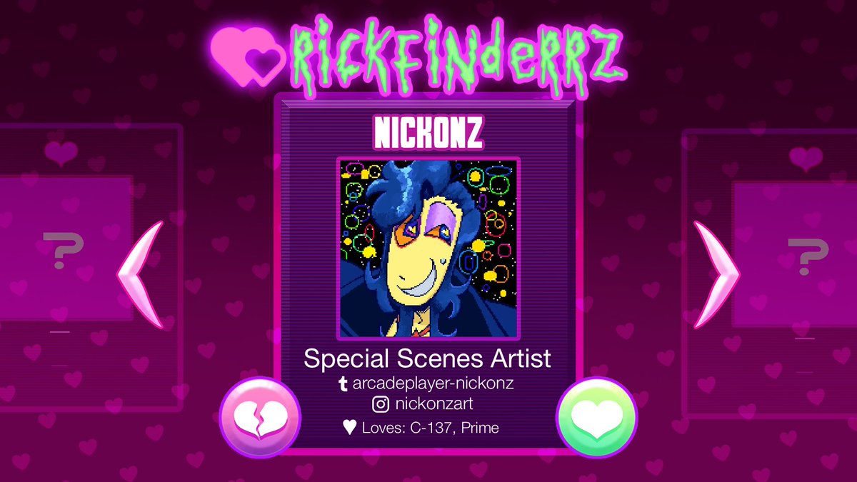 Meet Nickonz, one of our special scenes artists! Please send them all the love!

tumblr @ arcadeplayer-nickonz
insta @ nickonzart

♡♡♡♡♡♡♡

(Flier by rickle.guy!)

#RICKFINDERRZ #RICKFINDERRZTeam