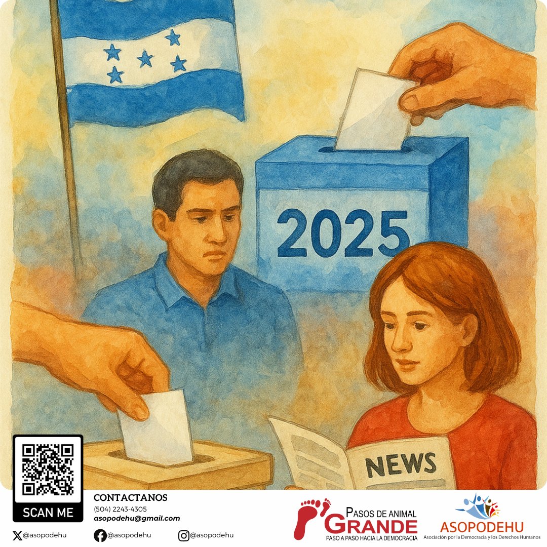 El voto libre comienza con una mente informada.
📜 Constitución de Honduras, Art. 72
🌍 Convención Americana, Art. 13
Exijamos transparencia y acceso a información pública en las #Elecciones2025.#DerechoAInformarse #ASOPODEHU #Democracia