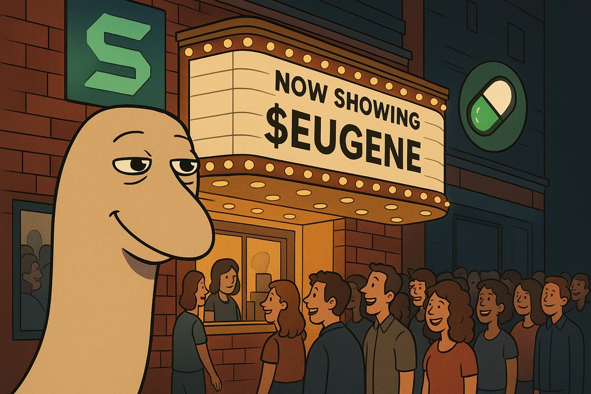 Stop aping rugs and farms and send this highly undervalued $EUGENE we will welcome you to the new bullish meme for degens made my degens unlike troll, wojak, etc 

$EUGENE DESERVES SO MUCH MOAR

Buy now or buy highor later on. Choice is yours 🫡 #Troll #wojak #SolanaMemeCoin