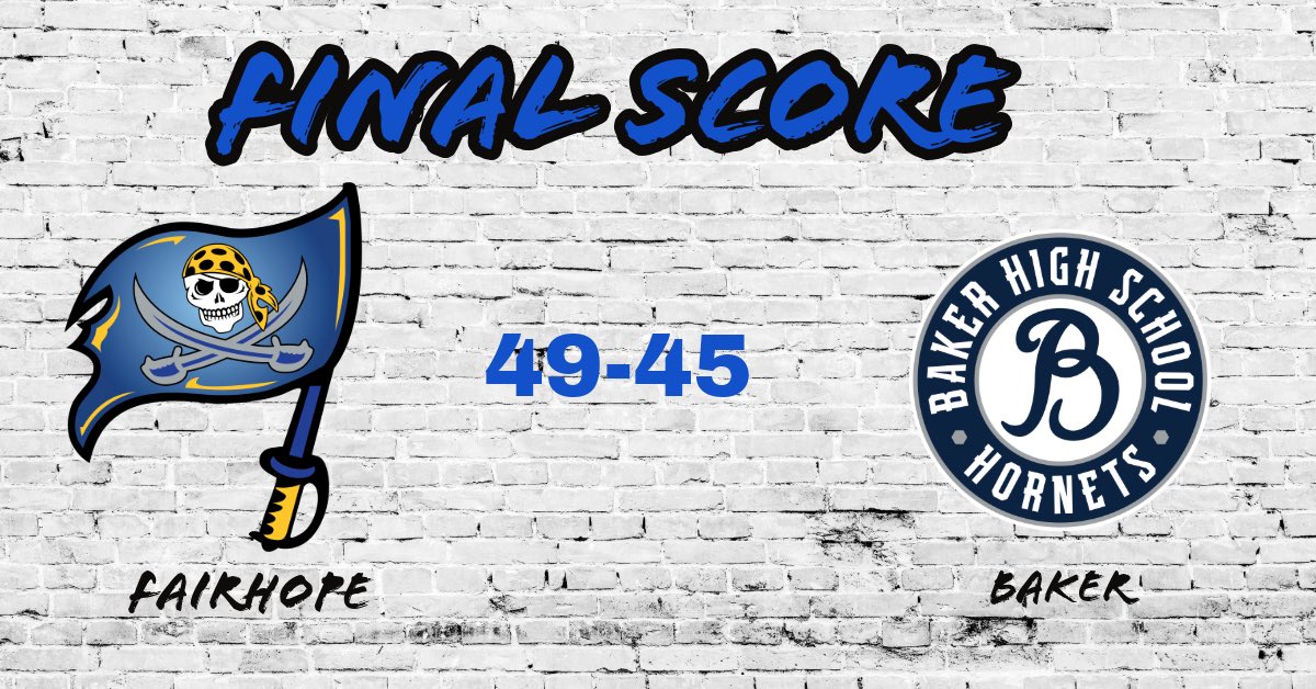 fairhopebball's tweet photo. Pirates win‼️ Fairhope wins game 2 of the Toro Tip-Off Tournament against a tough Baker team! #LEAD

Nylah Loukides- 21 points, 15 rebounds
Campbell Anderson- 12 points
Liz Niehuss- 6 points, 16 rebounds https://t.co/HONZMdceJL