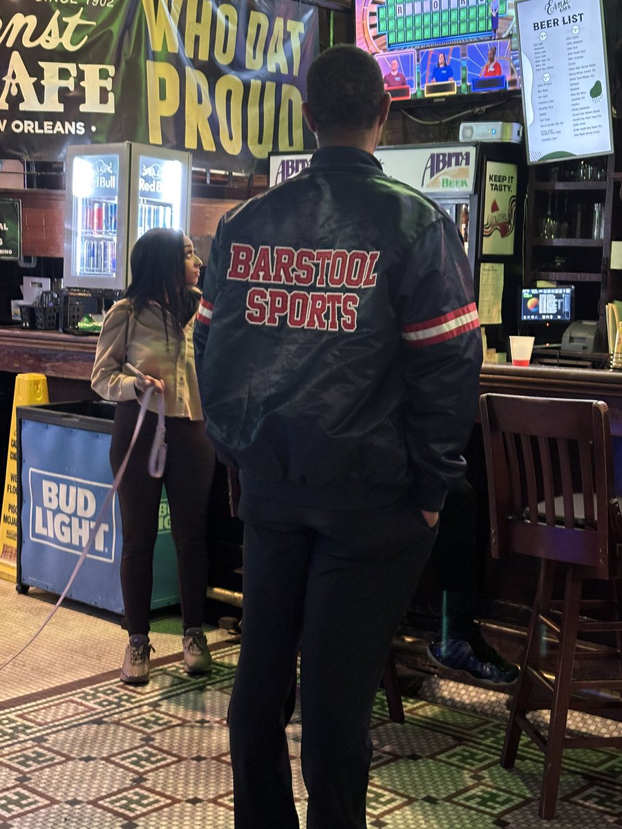 ChadForster1's tweet photo. @BarstoolBigCat #barstool loves wheel of fortune 
#NewOrleans https://t.co/TNfCAOtjkP