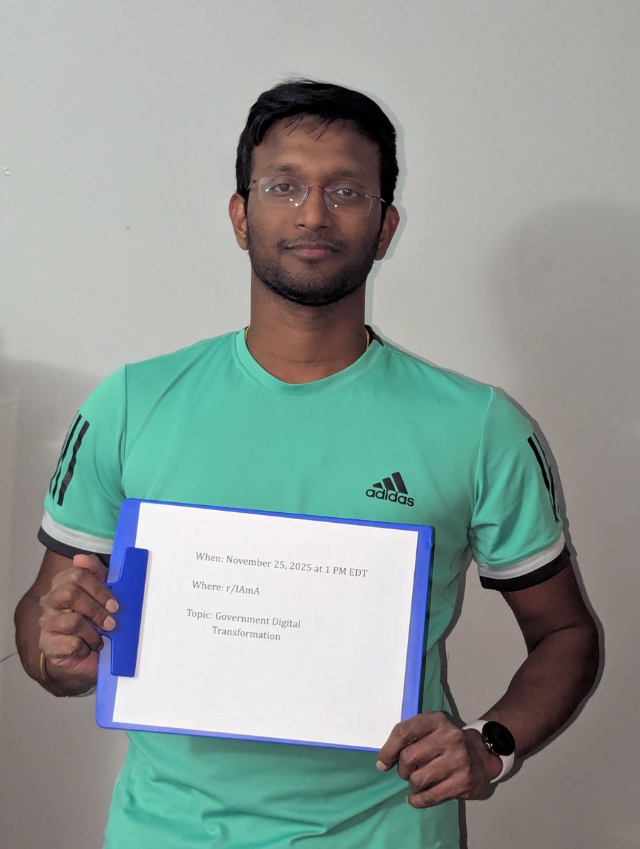 Shrinivassab's tweet image. Thrilled to join @TheOfficialACM and my co-author for a live Ask Me Anything (AMA) on Digital Governance and Tech Transformation.

Date: Nov 25

Topic: The impact of our latest Tech Brief on government service and future steps for digital equality. 

See you all soon at AMA...
