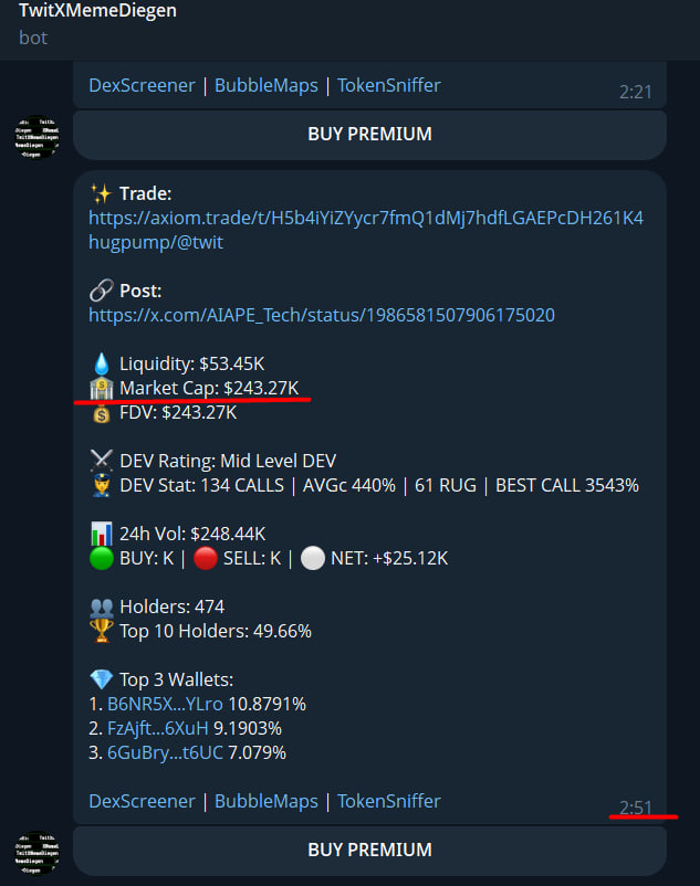 TwitXMemeDiegen's tweet photo. $MONEROCHAN

1634%         

243k MC ----> 4.47m MC          
Look at the time and mc          
My $BOT predicted the rise of this coin          
Link: https://t.co/jDe0uxeLgd

b6nr5xylrobdankjcf2o1rakqgsdi68ygzm4jtpmmqbq

#Crypto #SolanaMemeCoin #Solana https://t.co/HRsh7XZIpq