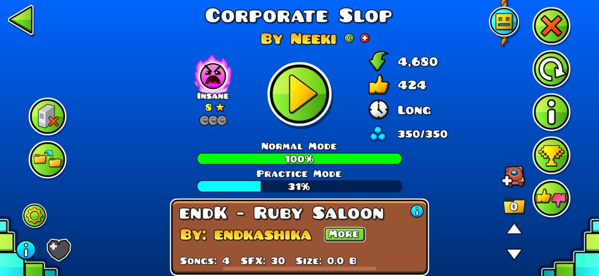 NeekiDoodle's tweet image. CORPORATE SLOP GOT BOTH A LEGEND AND DAIRY THIS IS ACTUALLY THE CRAZIEST DAY EVER #geometrydash