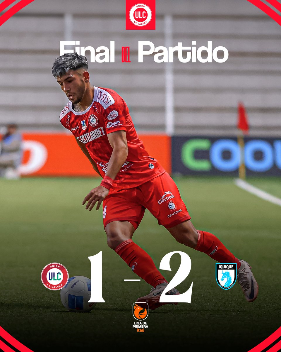90’ | ⏱️ 𝐅𝐢𝐧𝐚𝐥 𝐝𝐞𝐥 𝐩𝐚𝐫𝐭𝐢𝐝𝐨

Unión La Calera 1️⃣ - 2️⃣ Deportes Iquique

⚽️ 29’ Joaquín Soto

🔴⚪️