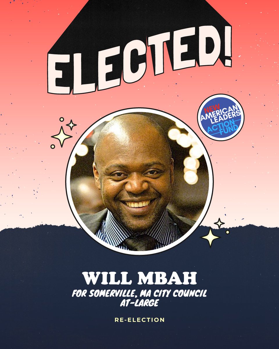 Congratulations to Will Mbah on winning his re-election for Somerville City Council, At-Large! 🎉 With a proven track record of strengthening the city’s sanctuary ordinance and championing housing stabilization policies, we know the city is in good hands.