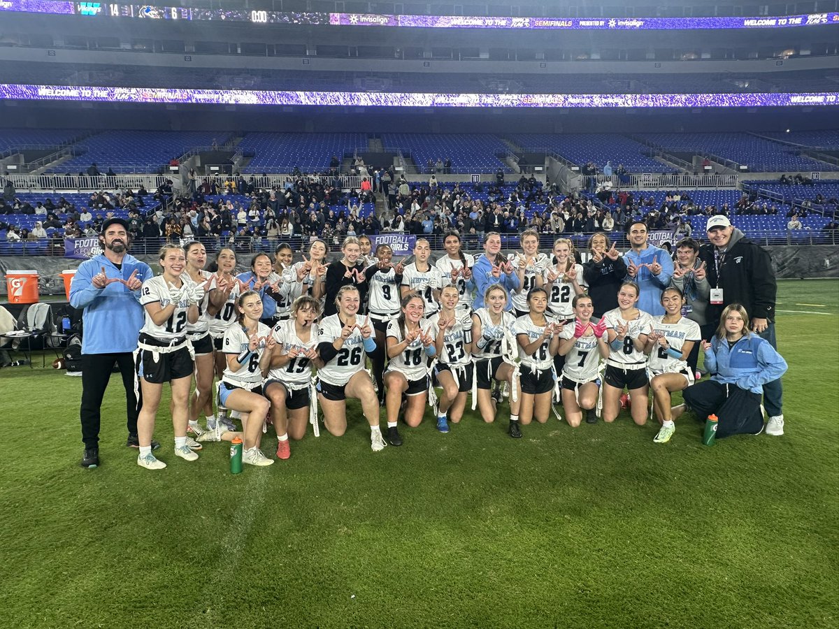 mcpsAD's tweet image. .@WWHSAthletics Girls’ Flag 🏈 advances to the 4A-3A State Finals with a 14-6 victory over Wise. Congrats to both teams on a great game! We are #MoCoProud! Thank you @Ravens for hosting us! @MCPSAthletics @MCPS