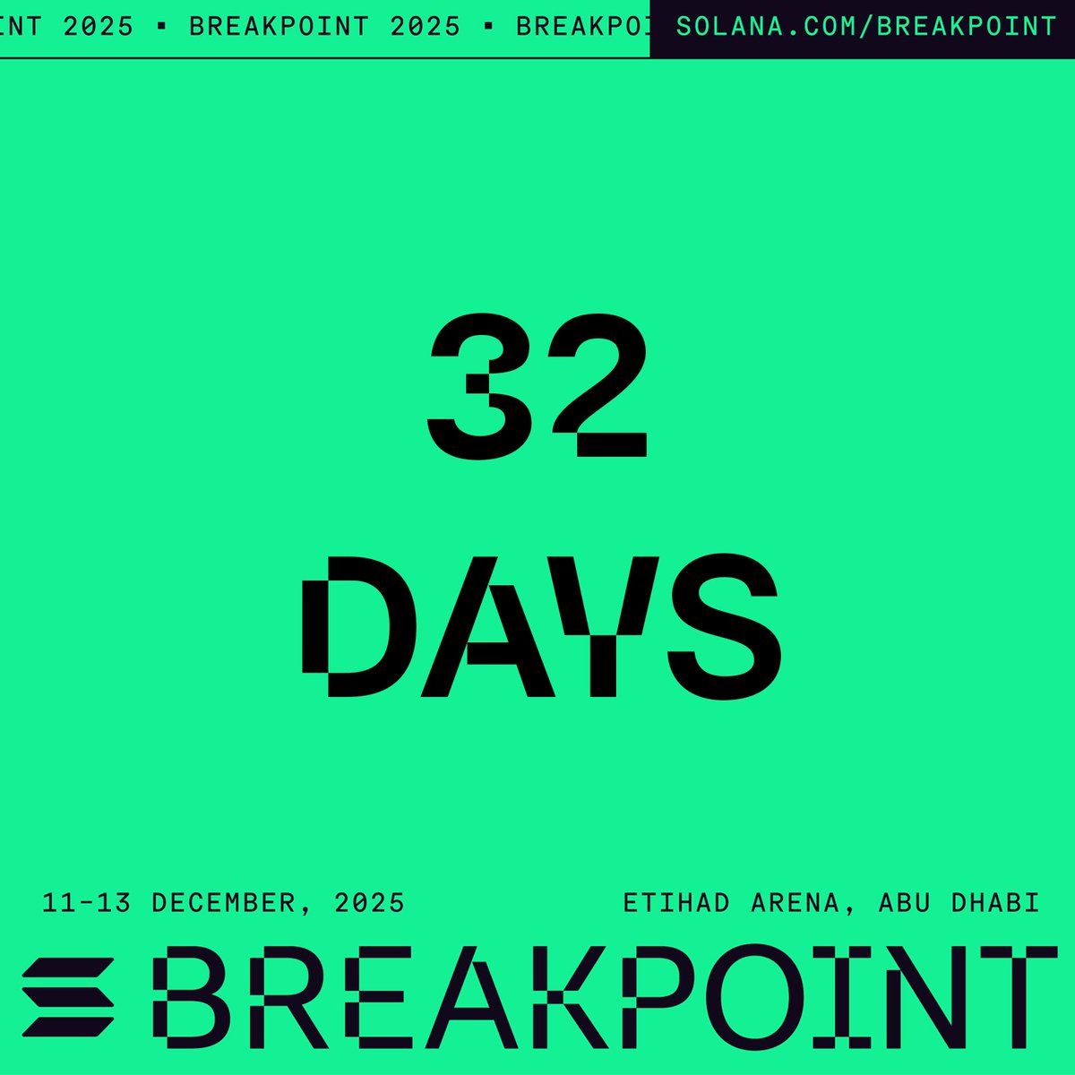 32 DAYS until Solana comes alive!