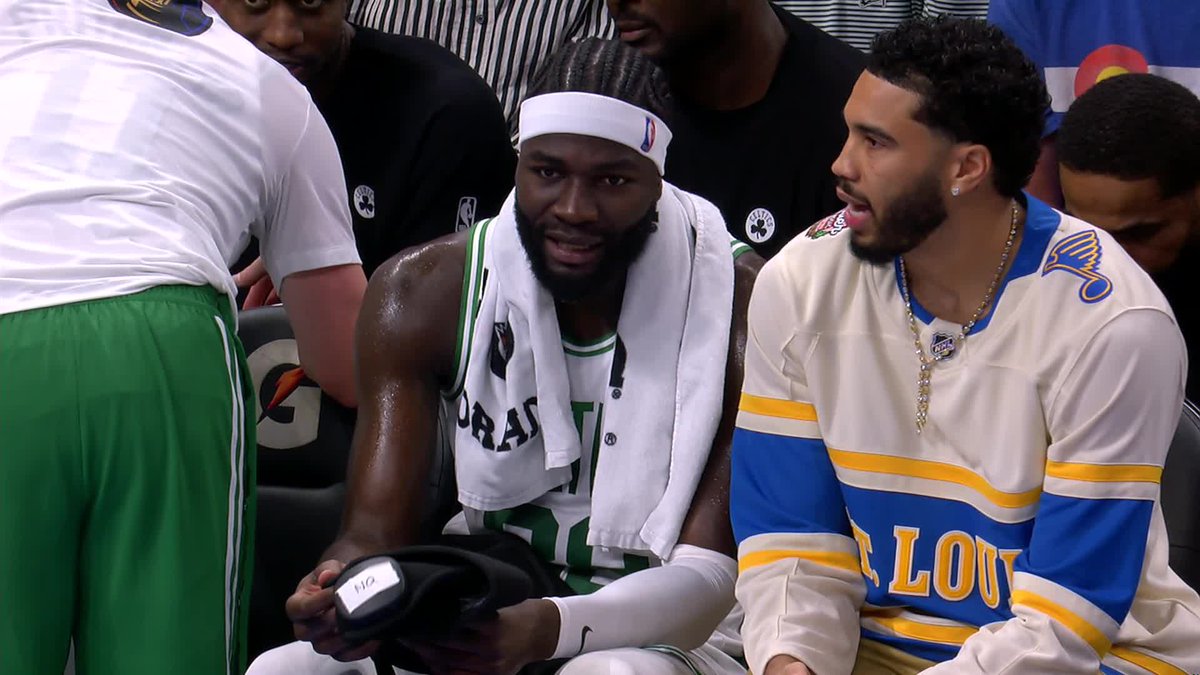 BR_OpenIce's tweet photo. Jayson Tatum rocking the @StLouisBlues Winter Classic sweater tonight 🥶 https://t.co/ltD75YqtKh