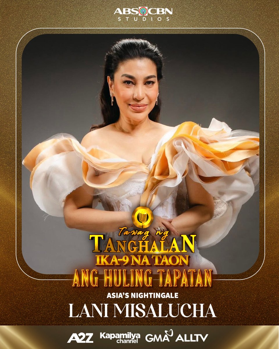 Madlang People! Simulan na natin ang huling sagupaan ng mga pangmalakasan!

Abangan si Hurado Lani Misalucha sa Huling Tapatan ng ika-9 na taon ng Tawag ng Tanghalan sa It's Showtime! 🏆🎙️

#TNT9AngHulingTapatan