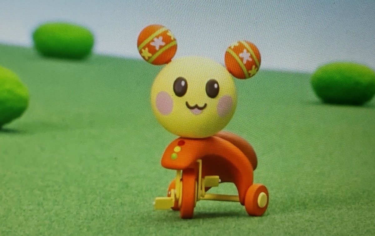 ただ置いてあるうーたん型の三輪車なんかと思って観てみたら、1人で