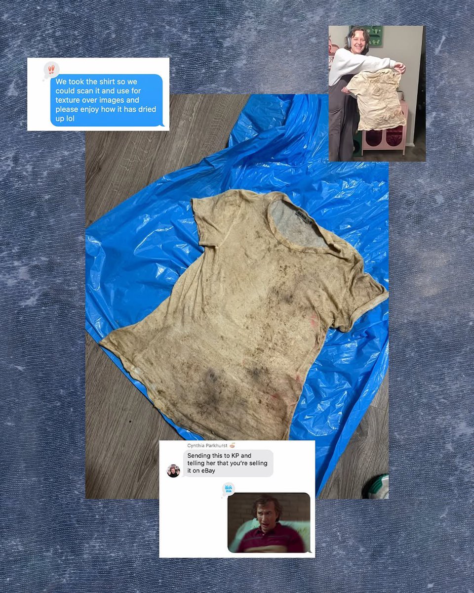 portalkatyperry's tweet image. Artista! Cynthia Parkhurst compartilhou detalhes sobre o processo de criação da capa do single Bandaids, revelando que a textura veio da camiseta que Katy usou no clipe.

A peça que serviu de inspiração para o processo, também carrega o peso simbólico da história contada por…