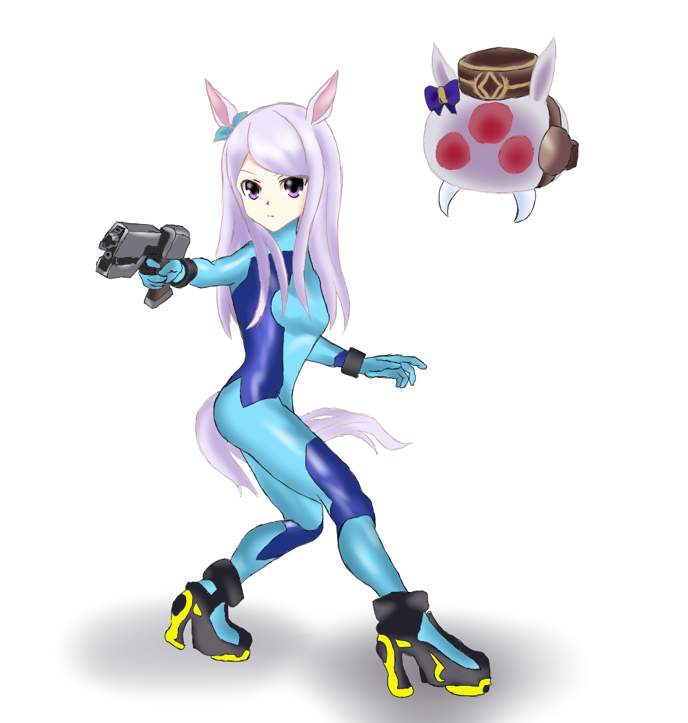 メジロマックイーン(ウマ娘) ,サムス・アラン 「Mejiroid #umamusme」|榊小次郎🌷のイラスト