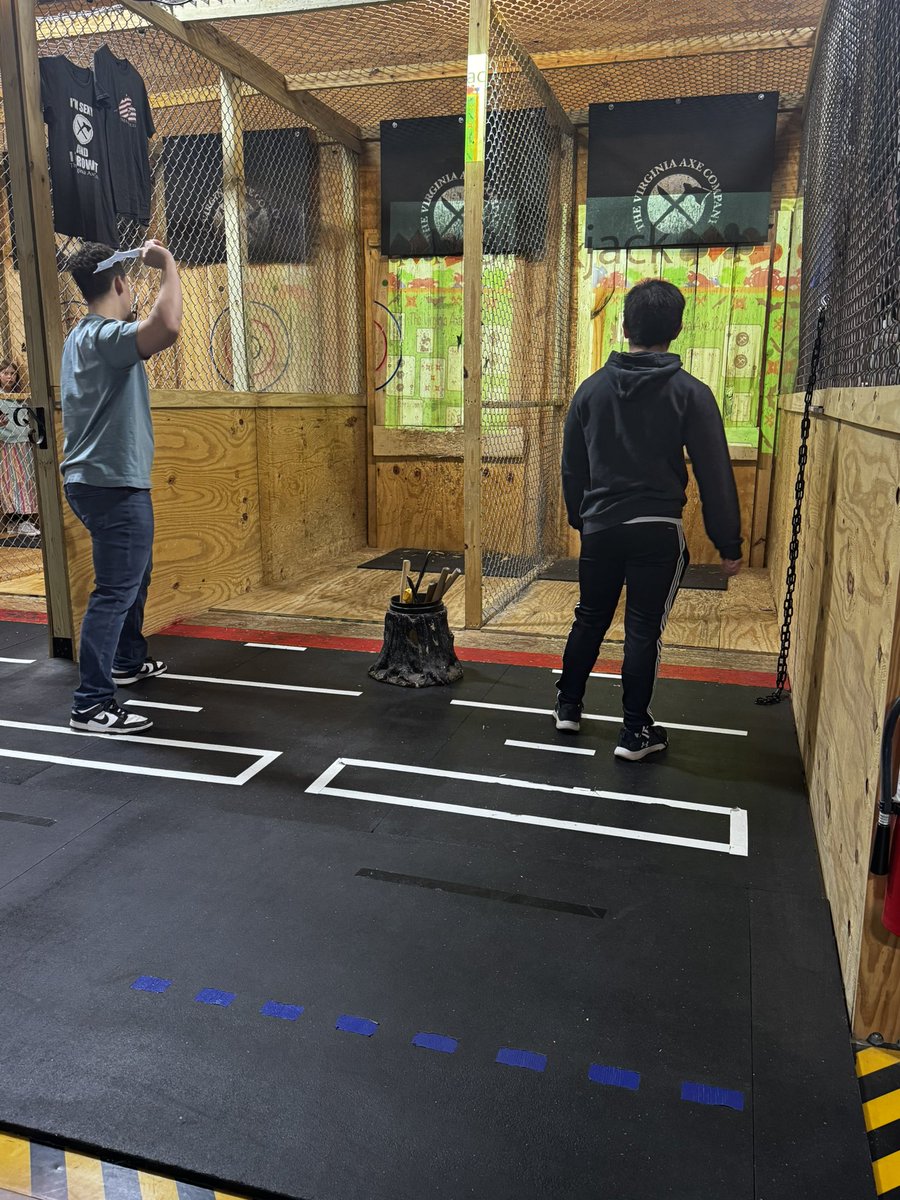 ModernOrthrus's tweet photo. Axe throwing, ninja stars, batarangs, and free drinks? Heeeeeeeeell yea gang! https://t.co/tpoMxEM5c1
