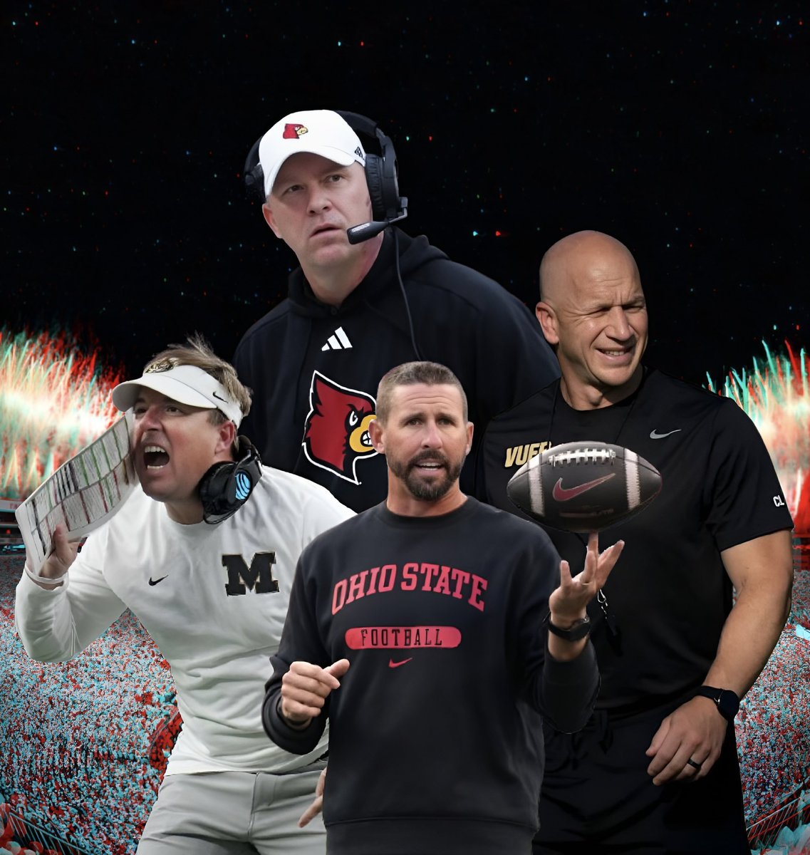 COACHING ROULETTE: You must liquidate all your family possessions/assets and bet it on one of these four to be the next PSU head coach. 💰

Or you can also bet THE FIELD (every other coach NOT pictured here). 

If you nail it, your family wealth is doubled. If you whiff, you are