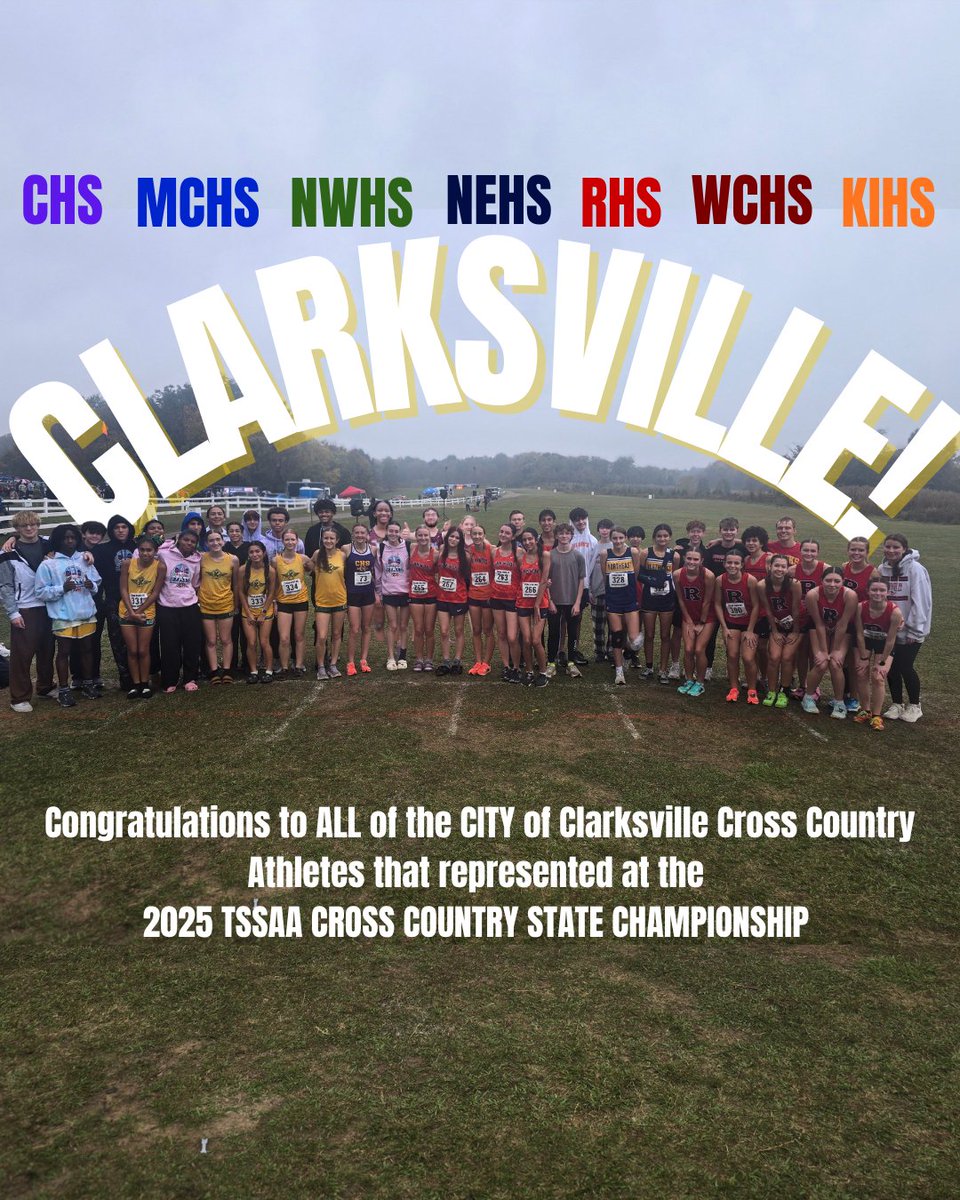 NE_Girls_TF's tweet photo. Congratulations to all the athletes who qualified for &amp; competed in the 2025 TSSAA State Cross Country Championships held in Memphis today! You all deserve greater recognition for your achievements, as CC in Clarksville consistently represents at the state level every year. https://t.co/OpsjWz7Frr