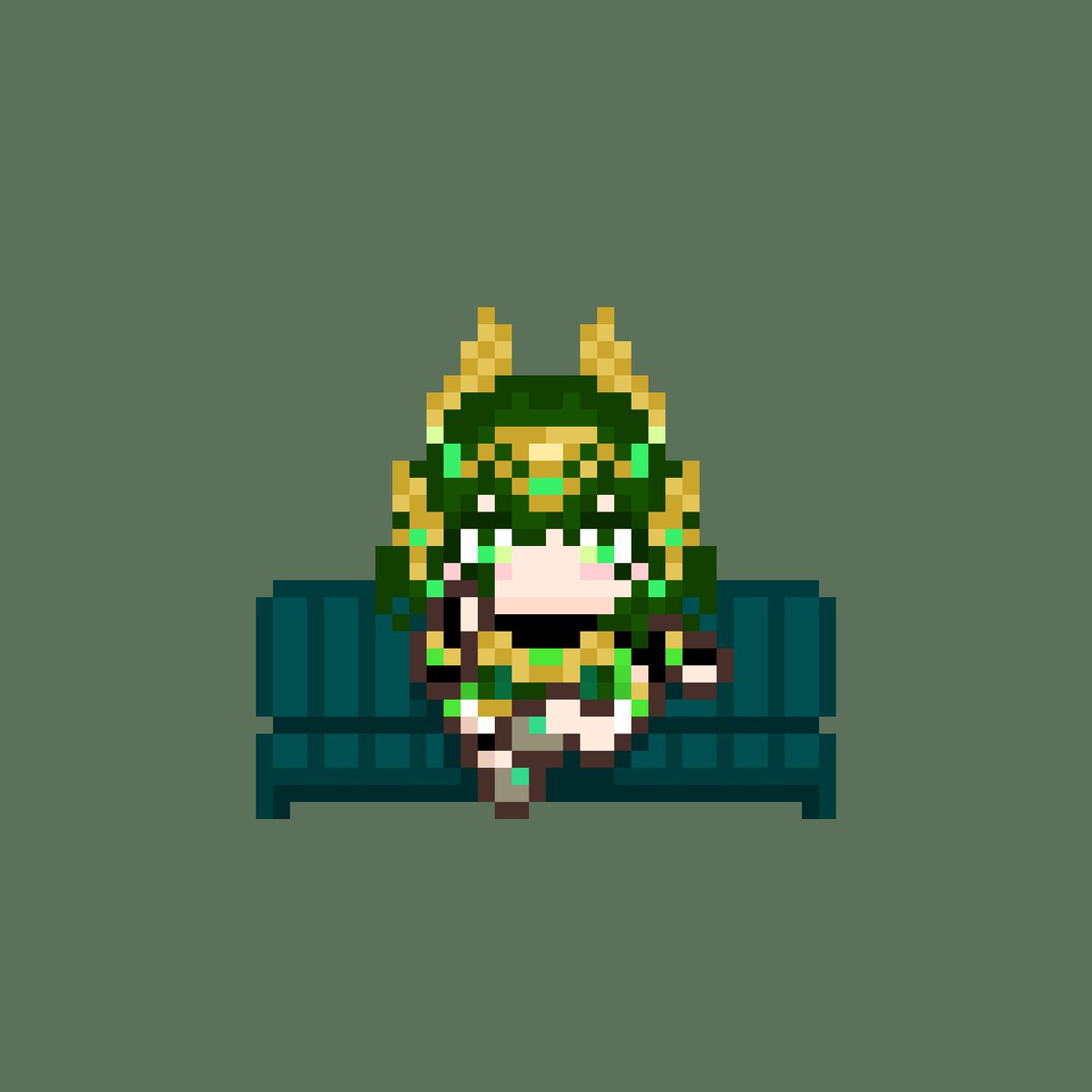 Berry_good_yeah's tweet photo. 原神のネフェルです( ・∇・)
 #イラスト #ドット絵   #dotpict  #原神 https://t.co/wljF1irBTF