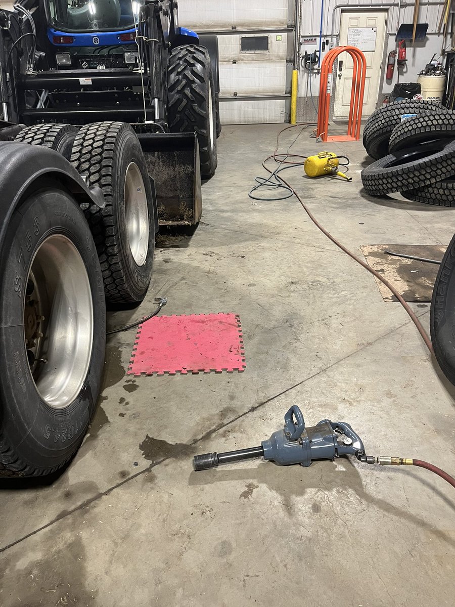 Friday evening workout. A set of 8 China drive tires about the same $ as 2 tonnes of 11-51-0. Are tires too cheap or fertilizer too expensive?