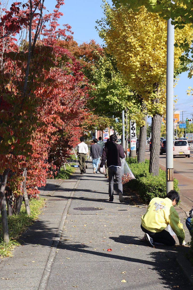 KITyumekobo's tweet image. 夢考房では秋晴れのもと、みんなで大掃除🍂
イエロースタッフ・プロジェクトメンバー・技師が協力して施設をピカピカに✨
少しだけ地域清掃にも参加して、気持ちもすっきり！
#KIT夢考房