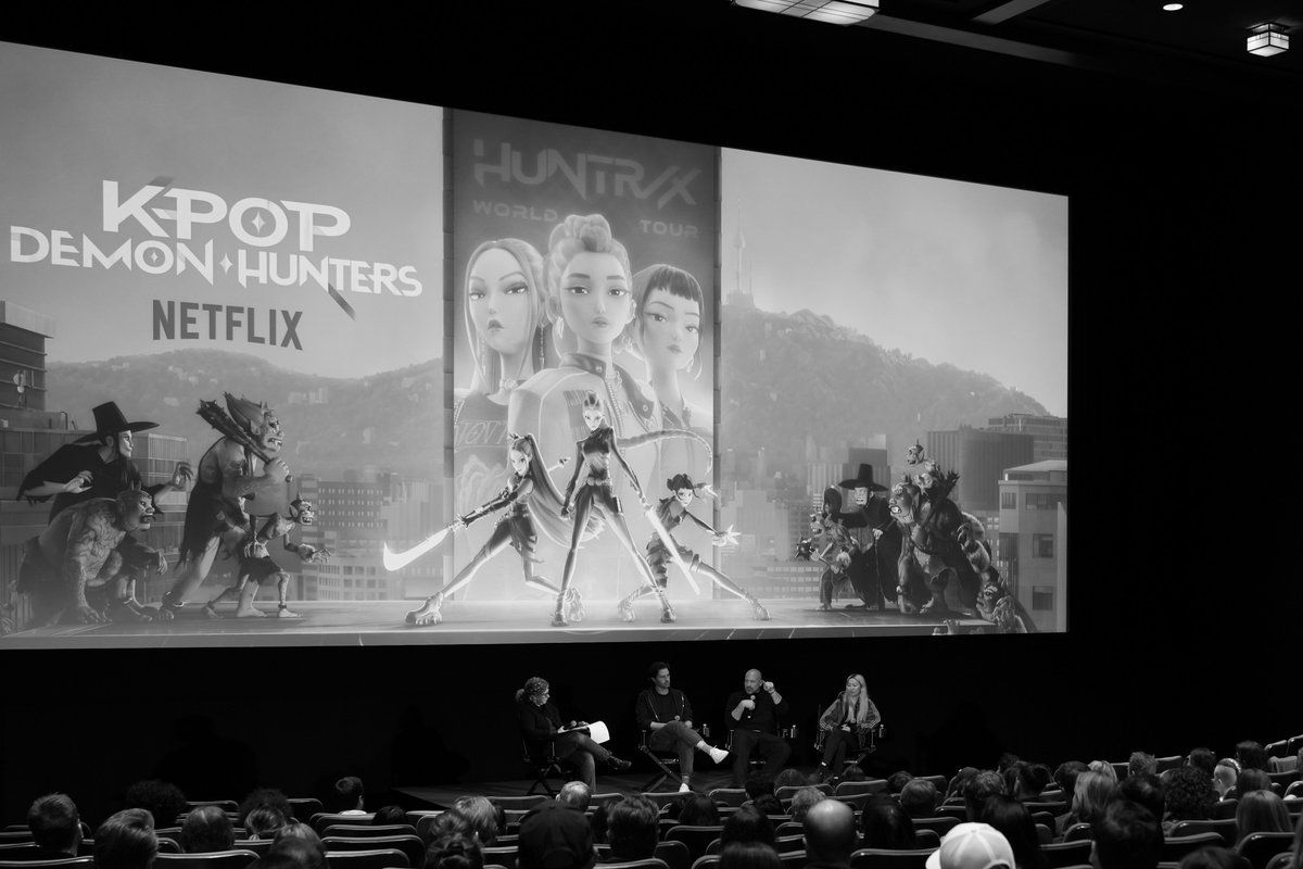 Explore photos from the Industrial Light &amp; Magic Filmmaker Forum for KPOP DEMON HUNTERS featuring Director Chris Appelhans, Animation Director Josh Beveridge, Production Designer Helen Chen, and Moderator Jennifer Coronado!

Watch KPOP DEMON HUNTERS now on Netflix.