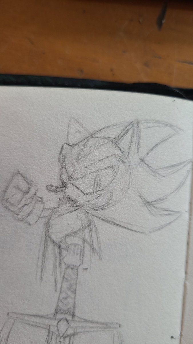 Warcones78's tweet photo. A rare happy shadow sketch. #shadowthehedegehog #SonicTheHedgehog #sonicfanart https://t.co/kNJgCQjhmH