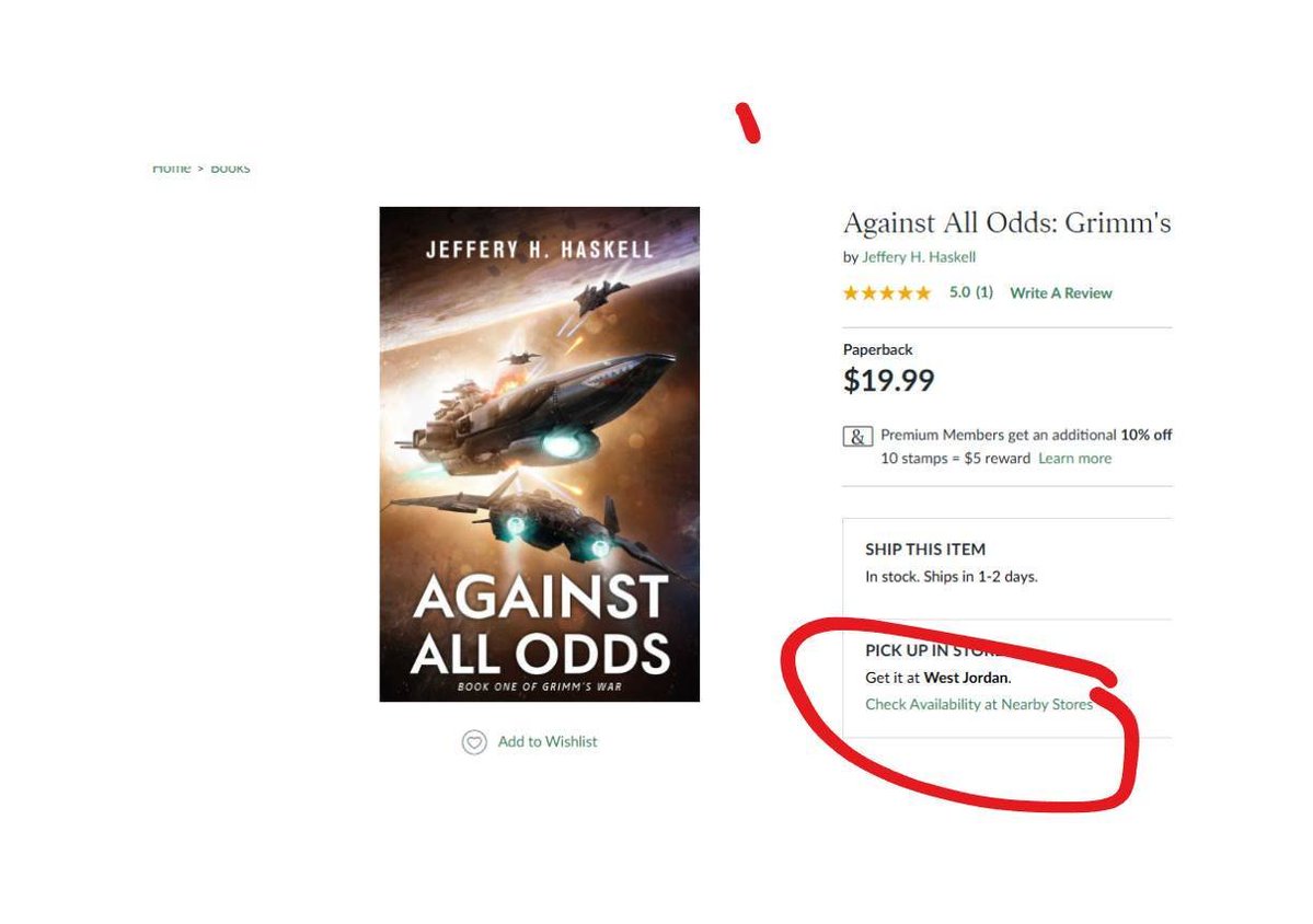 jeffery_haskell's tweet image. I need some help. It looks like B&amp;amp;N has decided to start stocking the book in stores. You can find it by going to their website and clicking on the link (circled). These are just some of the places. Go forth and change the world! Show them we want sci-fi back in the world. These…