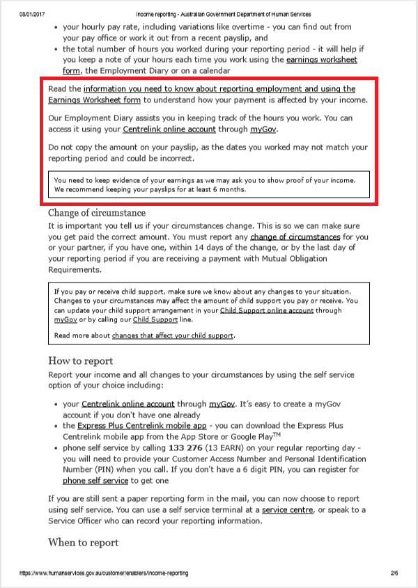 NotmydebtS's tweet photo. @chrisrudge Indeed &amp; we maintain that dodgy upfront instructions set-up everyone to fail at income reporting. The social contract is arguably breached by randomly imposing precise calcs after instructing 'guesstimation' of earnings across arbitrary Centrelink fortnights. #IncomeApportionment https://t.co/rFBSnMQAIP