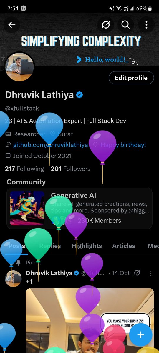 xfullstack's tweet image. It&apos;s balloon day