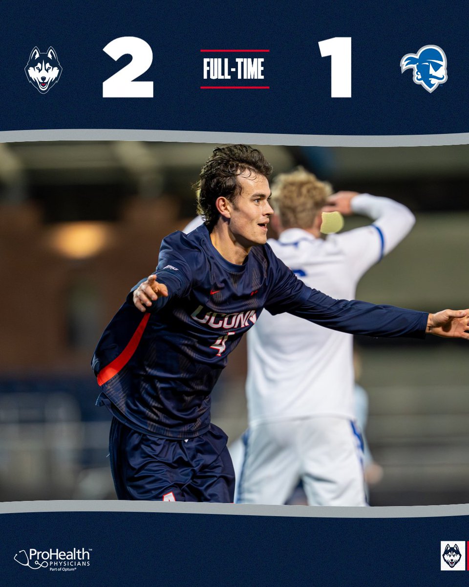 HUSKIES WIN! HUSKIES WIN! HUSKIES WIN!

UConn rallies from a 1-0 deficit to secure a spot in the <a href="/BIGEAST/">BIG EAST Conference</a> Tournament‼️

<a href="/ProHealthMD/">ProHealth Physicians</a>