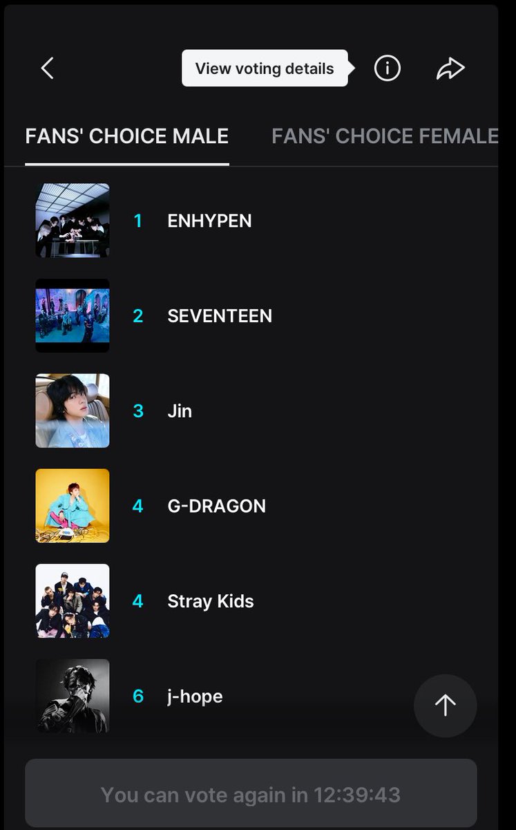 ATTENTIOOOONN

VOTE STRAY KIDS ON THE MNET APP FOR FANS CHOICE MALE, WE’RE LOSINGG
USE ALL YOUR ACCOUNTTSS!! BOOSTT
dont let down skz!!!

#STRAYKIDS #MAMA2025